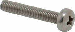 Value Collection - M5x0.80 Metric Coarse, 30mm Length Under Head Phillips Drive Machine Screw - Pan Head, Grade 18-8 Stainless Steel, Uncoated, Without Washer - Exact Tooling