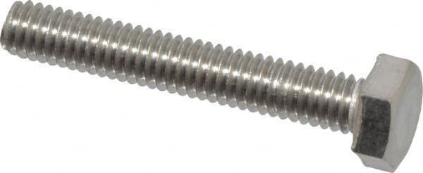 Value Collection - M4x0.70mm Metric Coarse, 25mm Length Under Head Hex Head Cap Screw - Fully Threaded, Grade 18-8 & Austenitic A2 Stainless Steel, 7mm Hex - Exact Tooling
