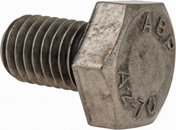 Value Collection - M10x1.50mm Metric Coarse, 16mm Length Under Head Hex Head Cap Screw - Fully Threaded, Grade 18-8 & Austenitic A2 Stainless Steel, 17mm Hex - Exact Tooling