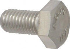 Value Collection - M10x1.50mm Metric Coarse, 20mm Length Under Head Hex Head Cap Screw - Fully Threaded, Grade 18-8 & Austenitic A2 Stainless Steel, 17mm Hex - Exact Tooling
