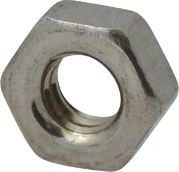 Value Collection - M4x0.70 Stainless Steel Right Hand Hex Nut - 7mm Across Flats, 3.2mm High, Uncoated - Exact Tooling