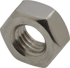 Value Collection - M10x1.50 Stainless Steel Right Hand Hex Nut - 17mm Across Flats, 8mm High, Uncoated - Exact Tooling
