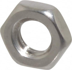Value Collection - M6x1.00 Metric Coarse Stainless Steel Right Hand Hex Jam Nut - 10mm Across Flats, 3.2mm High, Uncoated - Exact Tooling