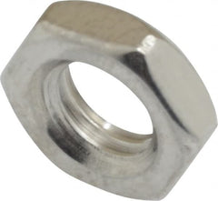 Value Collection - M8x1.25 Metric Coarse Stainless Steel Right Hand Hex Jam Nut - 13mm Across Flats, 4mm High, Uncoated - Exact Tooling