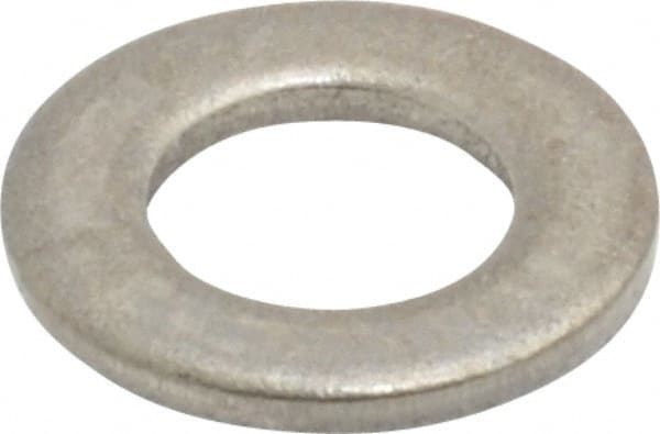 Value Collection - M5 Screw, Grade 18-8 Stainless Steel Standard Flat Washer - 5.3mm ID x 10mm OD, 1mm Thick - Exact Tooling