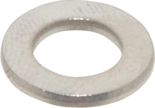 Value Collection - M6 Screw, Grade 18-8 Stainless Steel Standard Flat Washer - 6.4mm ID x 12mm OD, 1.6mm Thick - Exact Tooling