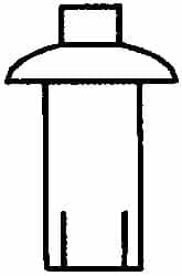 Made in USA - Universal Head Aluminum Alloy Drive Blind Rivet - Stainless Steel Mandrel, 0.234" to 1/4" Grip, 0.312" Head Diam, 0.161" to 0.172" Hole Diam, 3/8" Length Under Head, 5/32" Body Diam - Exact Tooling