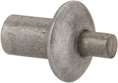 Made in USA - Universal Head Aluminum Alloy Drive Blind Rivet - Stainless Steel Mandrel, 0.109" to 1/8" Grip, 0.312" Head Diam, 0.161" to 0.172" Hole Diam, 1/4" Length Under Head, 5/32" Body Diam - Exact Tooling