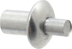 Made in USA - Universal Head Aluminum Alloy Drive Blind Rivet - Aluminum Alloy Mandrel, 0.078" to 1/8" Grip, 3/8" Head Diam, 0.191" to 0.219" Hole Diam, 0.281" Length Under Head, 3/16" Body Diam - Exact Tooling