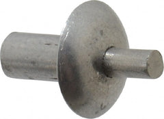 Made in USA - Brazier Head Aluminum Alloy Drive Blind Rivet - Stainless Steel Mandrel, 0.141" to 5/32" Grip, 0.312" Head Diam, 0.128" to 0.14" Hole Diam, 1/4" Length Under Head, 1/8" Body Diam - Exact Tooling