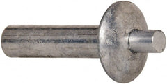 Made in USA - Brazier Head Aluminum Alloy Drive Blind Rivet - Aluminum Alloy Mandrel, 0.578" to 5/8" Grip, 0.469" Head Diam, 0.191" to 0.219" Hole Diam, 0.781" Length Under Head, 3/16" Body Diam - Exact Tooling