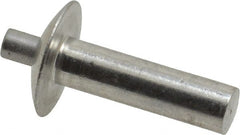 Made in USA - Brazier Head Aluminum Alloy Drive Blind Rivet - Aluminum Alloy Mandrel, 0.703" to 3/4" Grip, 5/8" Head Diam, 0.266" to 0.281" Hole Diam, 0.906" Length Under Head, 1/4" Body Diam - Exact Tooling