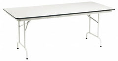 ALERA - 72" Long x 30" Wide x 29" High Stationary Rectangular Folding Table - Light Gray, High Pressure Laminate - Exact Tooling