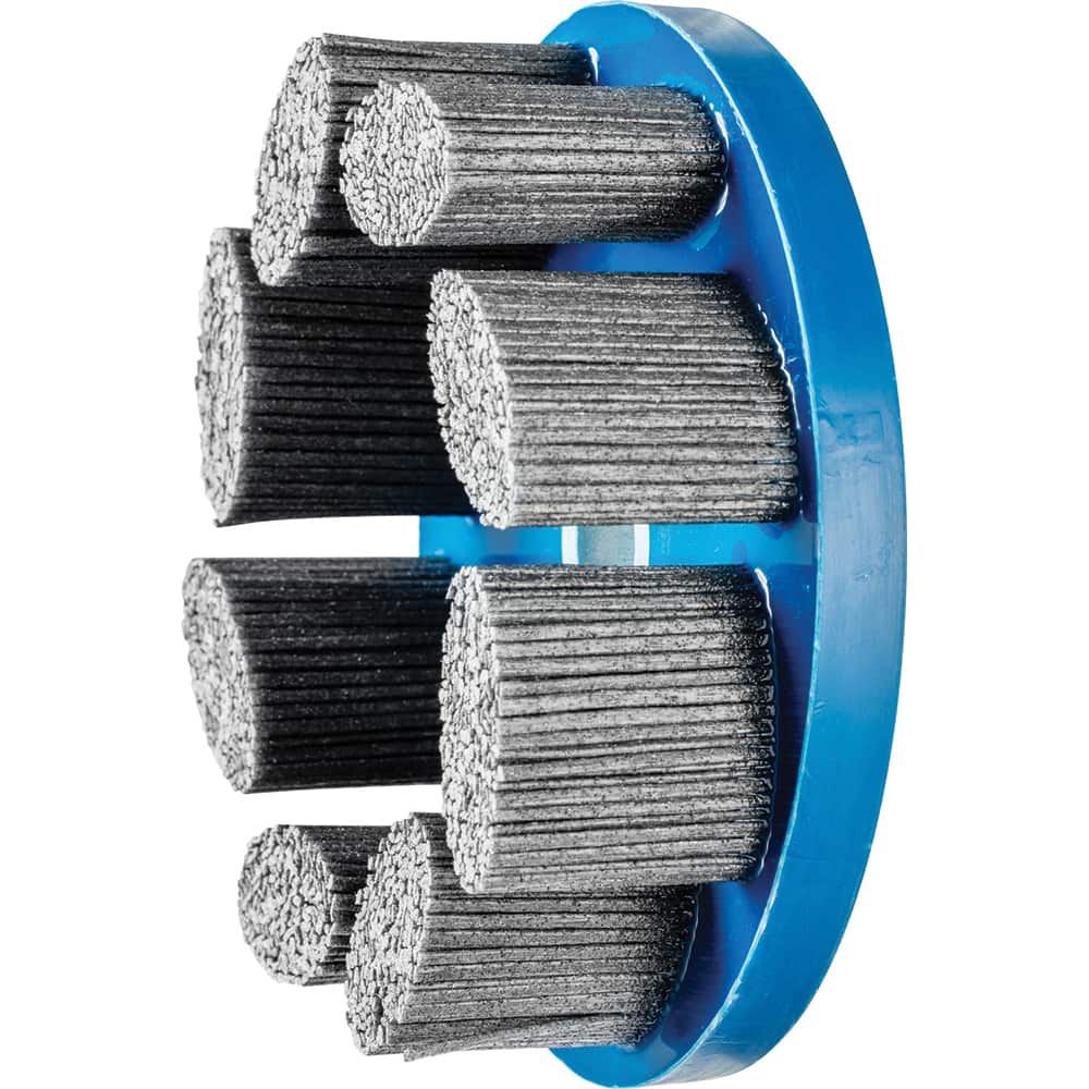 PFERD - Disc Brushes; Outside Diameter (Inch): 6 ; Grit: 80 ; Abrasive Material: Silicon Carbide ; Brush Type: Crimped ; Connector Type: Arbor ; Arbor Hole Size (Inch): 7/8 - Exact Tooling