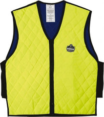 Ergodyne - Size M, Lime Cooling Vest - 36 to 38" Chest, Zipper Front, Nylon - Exact Tooling