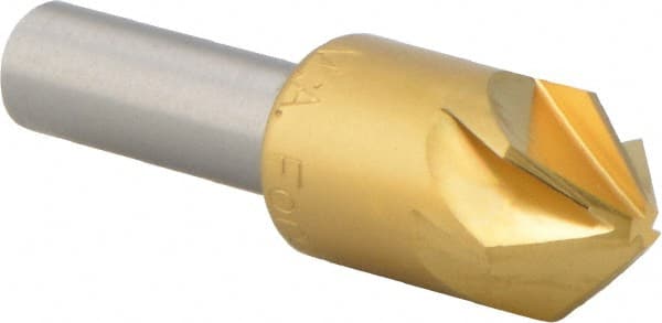 M.A. Ford - 5/8" Head Diam, 3/8" Shank Diam, 6 Flute 82° High Speed Steel Countersink - Exact Tooling