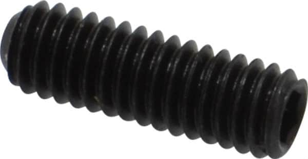 Value Collection - M4x0.70 Metric Coarse, 12mm OAL, Cup Point Set Screw - Grade 14.9 (45H) Alloy Steel, 2mm Key - Exact Tooling