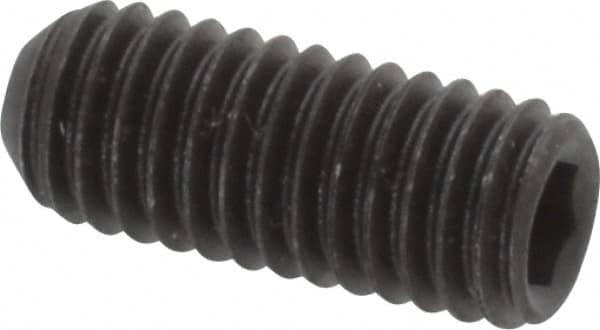 Value Collection - M5x0.80 Metric Coarse, 12mm OAL, Cup Point Set Screw - Grade 14.9 (45H) Alloy Steel, 2.5mm Key - Exact Tooling