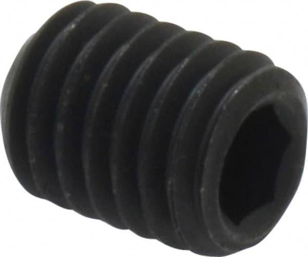 Value Collection - M8x1.25 Metric Coarse, 10mm OAL, Cup Point Set Screw - Grade 14.9 (45H) Alloy Steel, 4mm Key - Exact Tooling