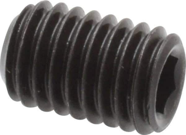 Value Collection - M8x1.25 Metric Coarse, 12mm OAL, Cup Point Set Screw - Grade 14.9 (45H) Alloy Steel, 4mm Key - Exact Tooling