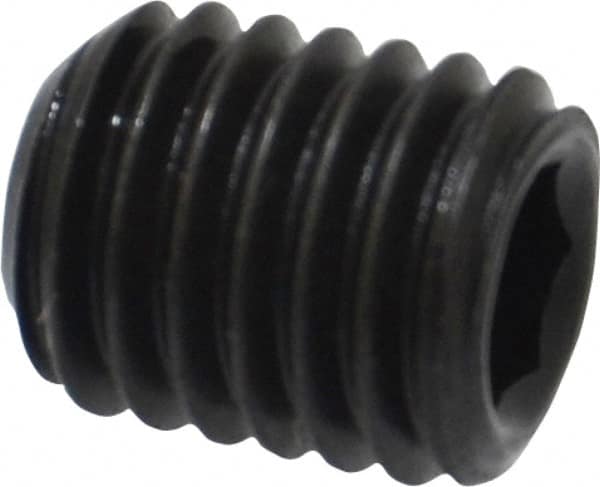 Value Collection - M10x1.50 Metric Coarse, 12mm OAL, Cup Point Set Screw - Grade 14.9 (45H) Alloy Steel, 5mm Key - Exact Tooling