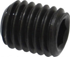 Value Collection - M10x1.50 Metric Coarse, 12mm OAL, Cup Point Set Screw - Grade 14.9 (45H) Alloy Steel, 5mm Key - Exact Tooling