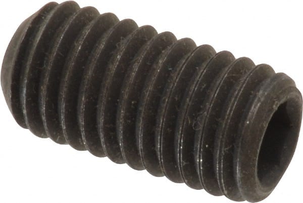 Value Collection - M10x1.50 Metric Coarse, 20mm OAL, Cup Point Set Screw - Grade 14.9 (45H) Alloy Steel, 5mm Key - Exact Tooling