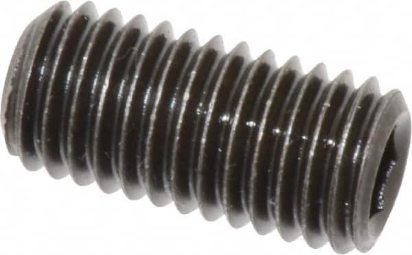 Value Collection - M12x1.75 Metric Coarse, 25mm OAL, Cup Point Set Screw - Grade 14.9 (45H) Alloy Steel, 6mm Key - Exact Tooling