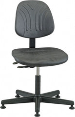 Bevco - 15 to 20" High Adjustable Chair - 23" Wide x 23" Deep, Polyurethane Seat, Black - Exact Tooling
