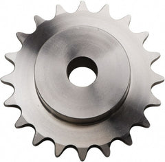 U.S. Tsubaki - 14 Teeth, 3/8" Chain Pitch, Chain Size 35, Plain Bore Sprocket - 1/2" Bore Diam, 1.685" Pitch Diam, 1.87" Outside Diam - Exact Tooling