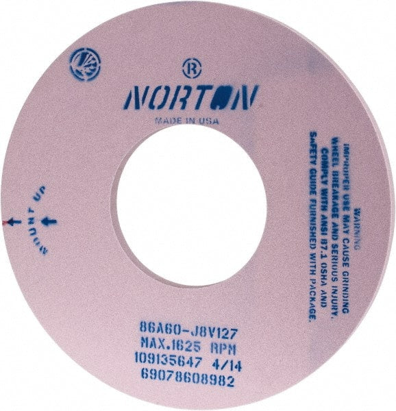Norton - 20 Inch Diameter x 8 Inch Hole x 1 Inch Wide Centerless & Cylindrical Grinding Wheel - Exact Tooling