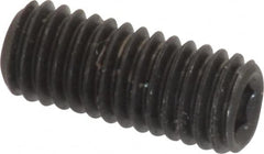 Value Collection - M5x0.80, 12mm OAL, Flat Point Set Screw - Grade 14.9 (45H) Alloy Steel, 2.5mm Key - Exact Tooling