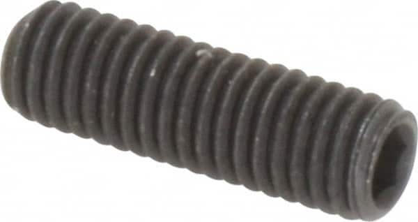 Value Collection - M5x0.80, 16mm OAL, Flat Point Set Screw - Grade 14.9 (45H) Alloy Steel, 2.5mm Key - Exact Tooling