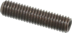 Value Collection - M5x0.80, 20mm OAL, Flat Point Set Screw - Grade 14.9 (45H) Alloy Steel, 2.5mm Key - Exact Tooling