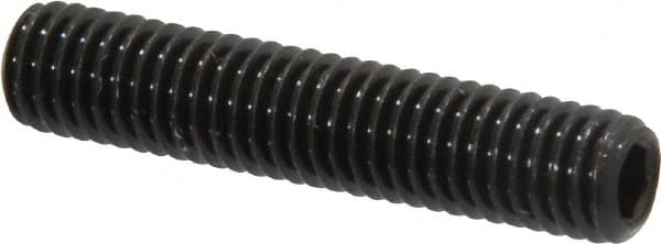 Value Collection - M5x0.80, 25mm OAL, Flat Point Set Screw - Grade 14.9 (45H) Alloy Steel, 2.5mm Key - Exact Tooling