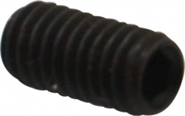 Value Collection - M6x1.00, 12mm OAL, Flat Point Set Screw - Grade 14.9 (45H) Alloy Steel, 3mm Key - Exact Tooling