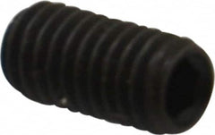 Value Collection - M6x1.00, 12mm OAL, Flat Point Set Screw - Grade 14.9 (45H) Alloy Steel, 3mm Key - Exact Tooling