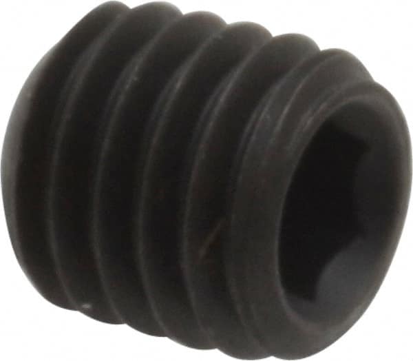 Value Collection - M8x1.25, 8mm OAL, Flat Point Set Screw - Grade 14.9 (45H) Alloy Steel, 4mm Key - Exact Tooling