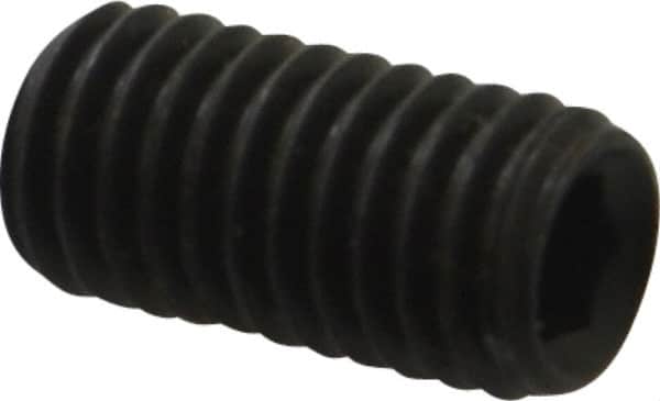 Value Collection - M8x1.25, 16mm OAL, Flat Point Set Screw - Grade 14.9 (45H) Alloy Steel, 4mm Key - Exact Tooling