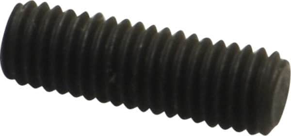 Value Collection - M8x1.25, 25mm OAL, Flat Point Set Screw - Grade 14.9 (45H) Alloy Steel, 4mm Key - Exact Tooling