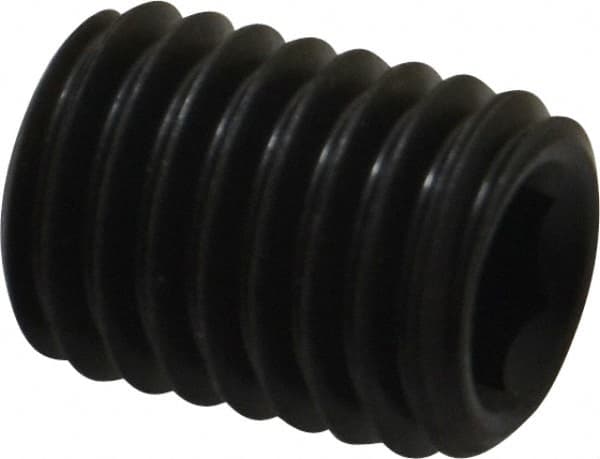 Value Collection - M12x1.75, 16mm OAL, Flat Point Set Screw - Grade 14.9 (45H) Alloy Steel, 6mm Key - Exact Tooling