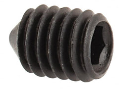 Value Collection - M3x0.50, 4mm OAL, Cone Point Set Screw - Grade 14.9 (45H) Alloy Steel, 1.5mm Key - Exact Tooling