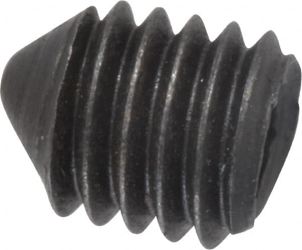 Value Collection - M5x0.80, 6mm OAL, Cone Point Set Screw - Grade 14.9 (45H) Alloy Steel, 2.5mm Key - Exact Tooling