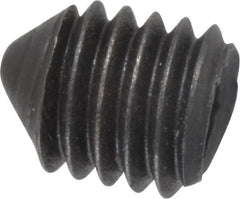 Value Collection - M5x0.80, 6mm OAL, Cone Point Set Screw - Grade 14.9 (45H) Alloy Steel, 2.5mm Key - Exact Tooling