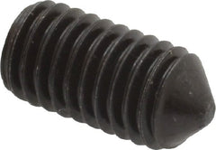 Value Collection - M8x1.25, 16mm OAL, Cone Point Set Screw - Grade 14.9 (45H) Alloy Steel, 4mm Key - Exact Tooling