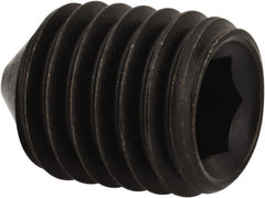 Value Collection - M12x1.75, 16mm OAL, Cone Point Set Screw - Grade 14.9 (45H) Alloy Steel, 6mm Key - Exact Tooling