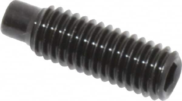 Value Collection - M5x0.80, 16mm OAL, Dog Point Set Screw - Grade 14.9 (45H) Alloy Steel, 2.5mm Key - Exact Tooling