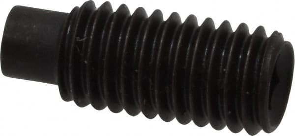 Value Collection - M8x1.25, 20mm OAL, Dog Point Set Screw - Grade 14.9 (45H) Alloy Steel, 4mm Key - Exact Tooling