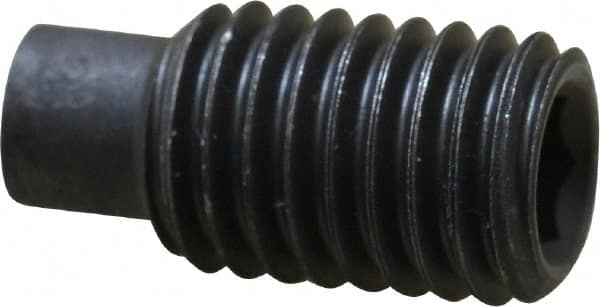 Value Collection - M10x1.50, 20mm OAL, Dog Point Set Screw - Grade 14.9 (45H) Alloy Steel, 5mm Key - Exact Tooling