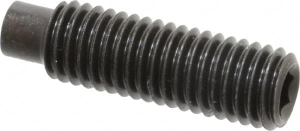 Value Collection - M10x1.50, 35mm OAL, Dog Point Set Screw - Grade 14.9 (45H) Alloy Steel, 5mm Key - Exact Tooling